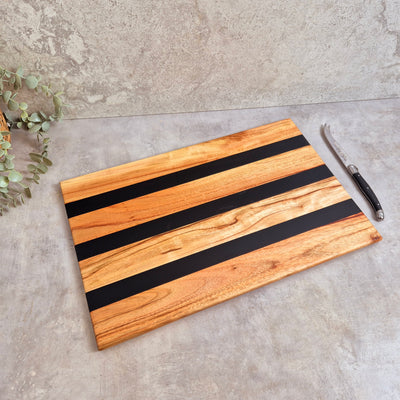 SALE - Black Stripe Epoxy Feature Board