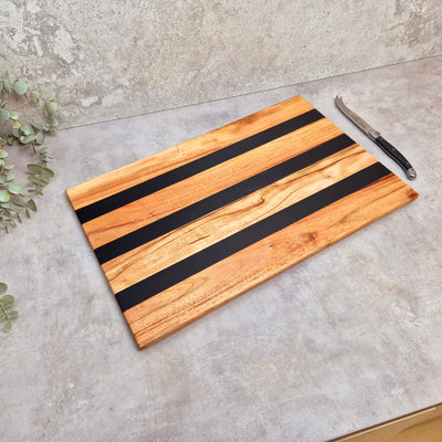 SALE - Black Stripe Epoxy Feature Board