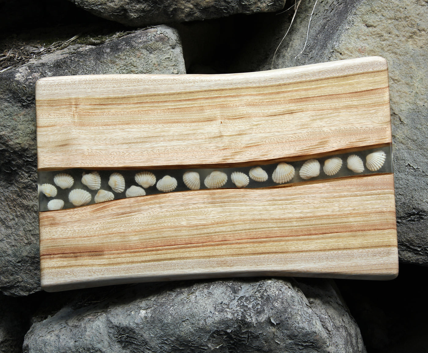 Beach Shell Cutting Board – Wildfire Engraving
