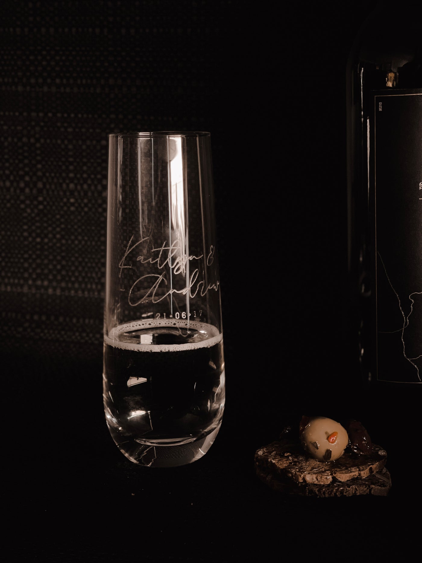 Engraved Stemless Champagne Flutes