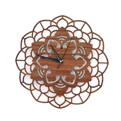 Wooden Mandala Clock