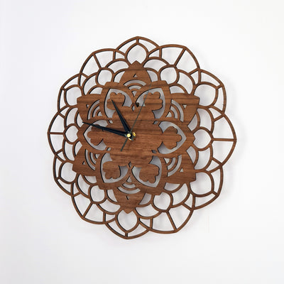 Wooden Mandala Clock