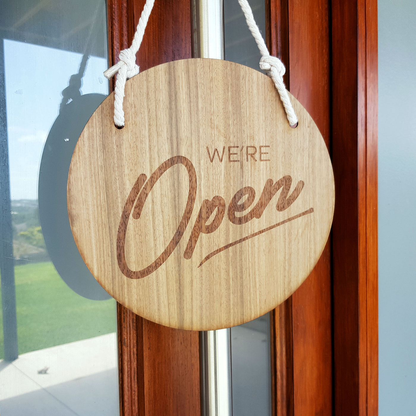 Open / Closed Signs - Round Flip Sign – Wildfire Engraving