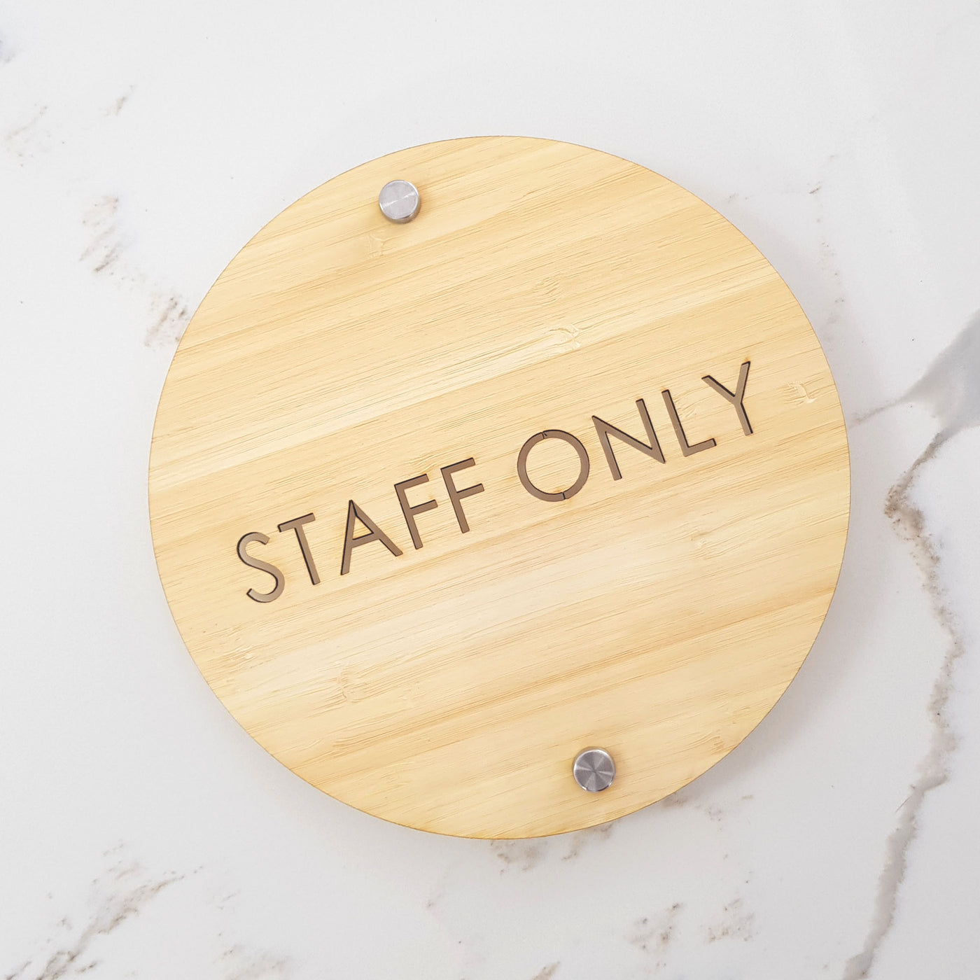 Bamboo Signs - Staff Only