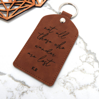 Engraved Leatherette Luggage Tag